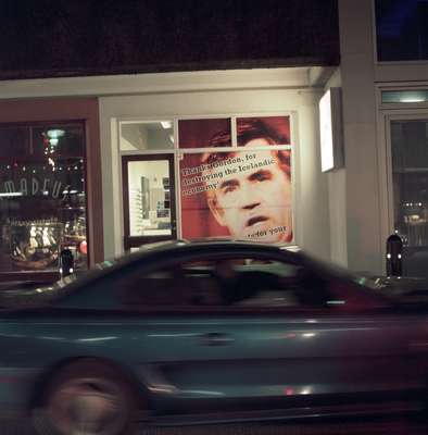 A Reykjavik boutique’s window display of Gordon Brown 