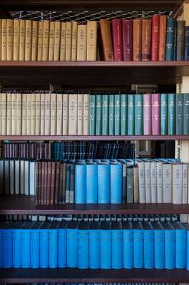 Dusty tomes in Riggs Library 