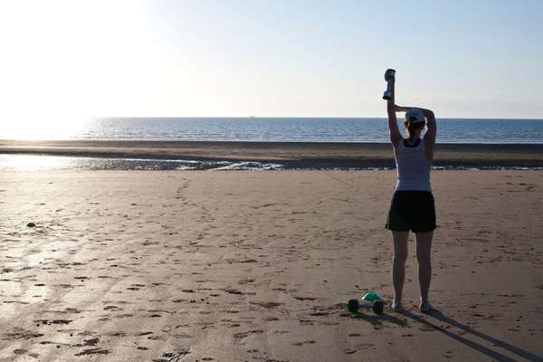 Working out on Mindil beach