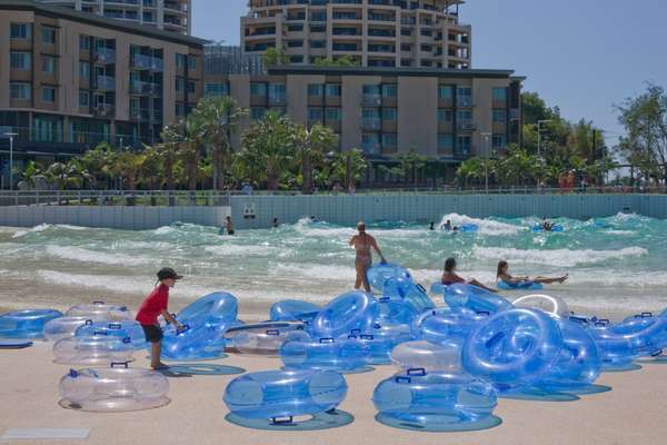 Wave pool near the convention centre