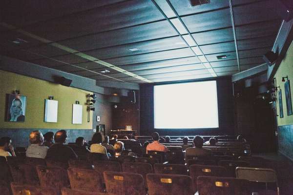 Audience enjoy a screening