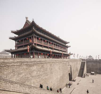 Xi’an’s well-preserved, fortified city wall