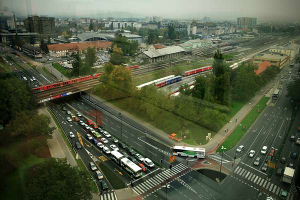 Ljubljana’s busy arterial roads 