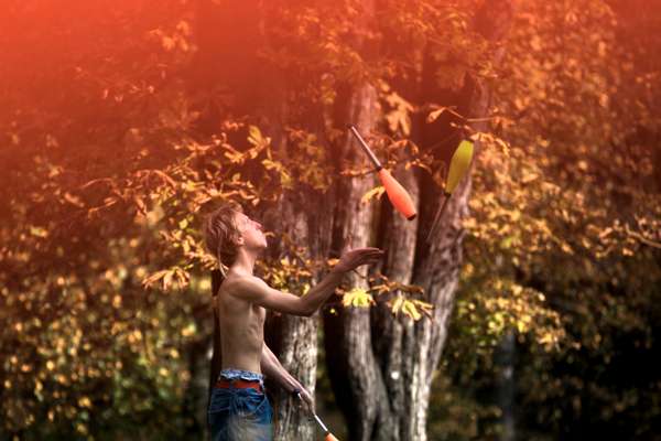 Juggler in Tivoli Park, Ljubljana