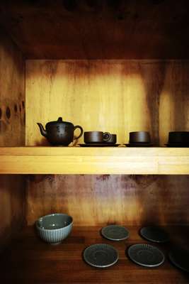 Tea-room cupboard in Fouser's restored house