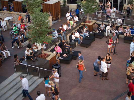 Concert-goers in the Power & Light District