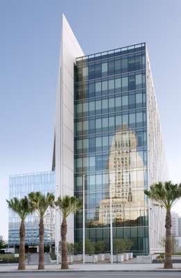 Façade of LAPD’s new headquarters