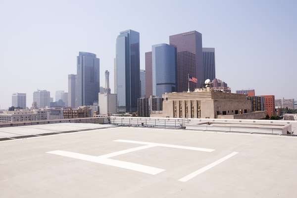 Helicopter pad at LAPD headquarters