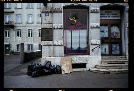 38 rue de la serre, the birthplace of Le Corbusier, now a fancy-dress shop