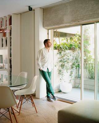 Architect Angel Cazorla in his home, which also houses his practice’s office