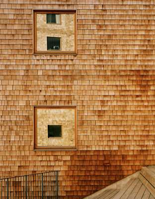 Façades clad in cedar wood