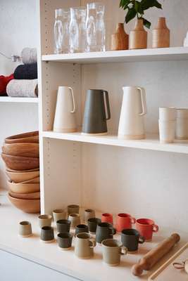 Shelves in Makers & Brothers’ tin shed