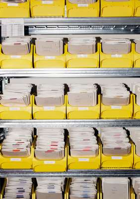 Colour archive at Amann & Söhne's factory in Augsburg