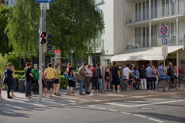 A popular ice cream shop at Theresienstrasse/Türkenstrasse