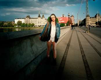 Christel Hielscher, 22, on Queen Louise bridge