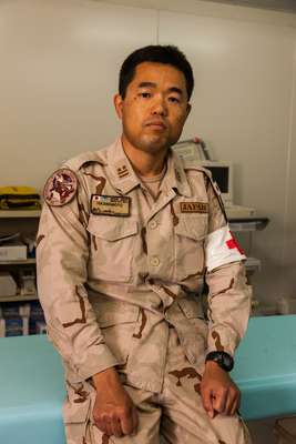  Japan Self-Defence Forces’s  Lt Col Hirotsugu Awamoto, a medical officer at the Japanese base