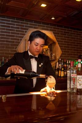 Yasuhiro Katsumata,  one of the chief bartenders  at the Old Imperial Bar