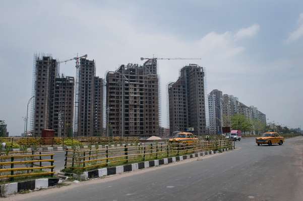 New buildings going up in Rajarhat