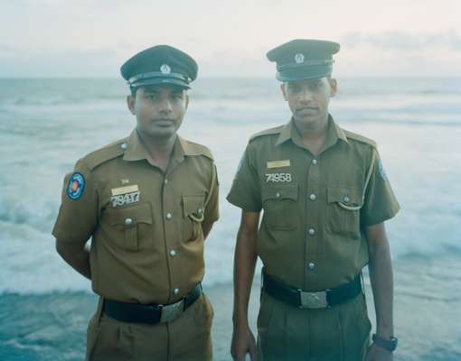 Dissanayaka and Kumarasinghe, policemen at the Galle Face hotel