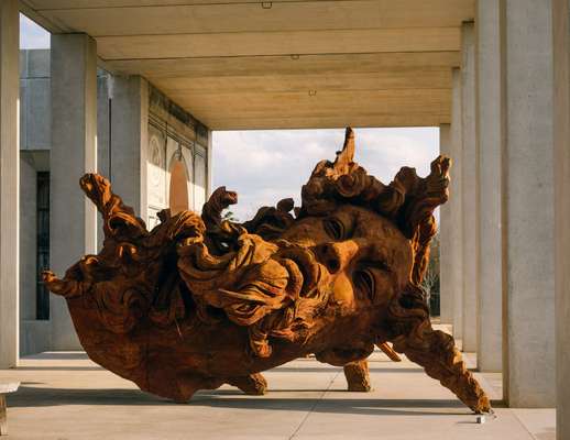 Sculpture at Plantel Matilde in Sac Chich