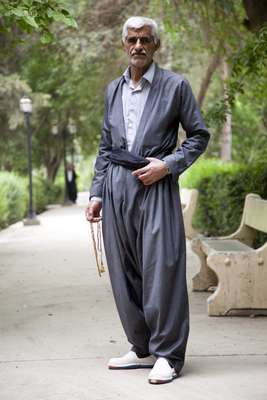 A Kurdish man in traditional dress