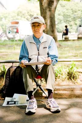 Taku Ito, 70 Was a businessman and now likes to spend his time walking to nice spots and then painting them.