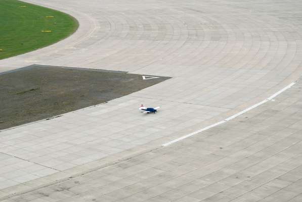 A private jet at the airfield