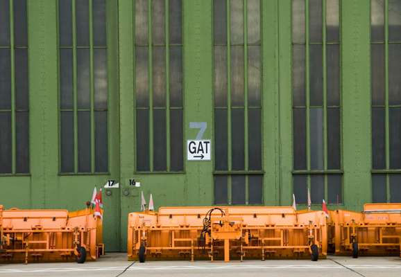 Detail of a hangar door