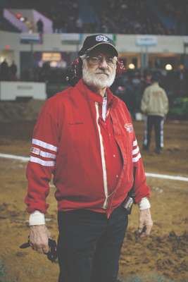 Competitor at the tractor pull event