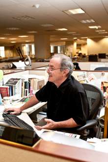 Kogan’s desk at the ‘Chicago Tribune’