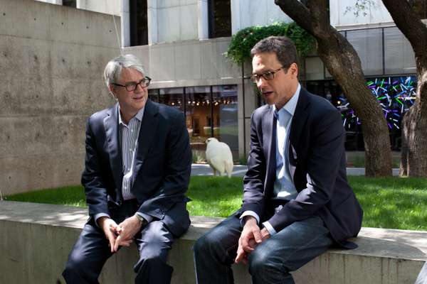 Dallas Art Fair founders, John Sughrue (left) and Chris Byrne