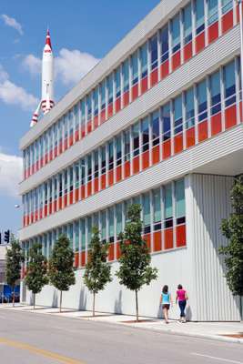 The historical Trans World Airlines HQ in Crossroads, now occupied by an advertising agency