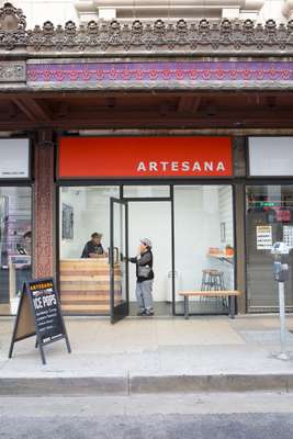 A friendly hello at Artesana, Los Angeles