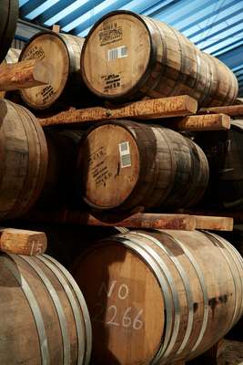 Chichibu Distillery’s warehouse has 2,500 barrels, big and small