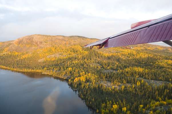 Flying to the mines over the NWT