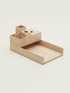 Hinoki-wood desk organiser