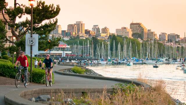 Vancouver: celebrating on a bike