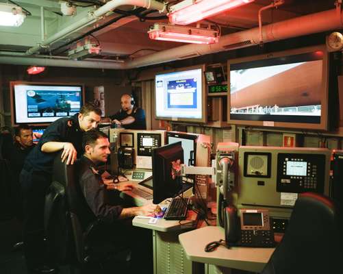 Operations room on the ‘Cavour’
