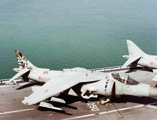 The AV-8B Harrier II jet from Wolves squadron 