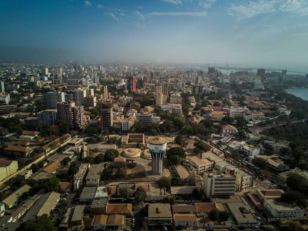 Dakar’s sprawl rubs up against the Atlantic