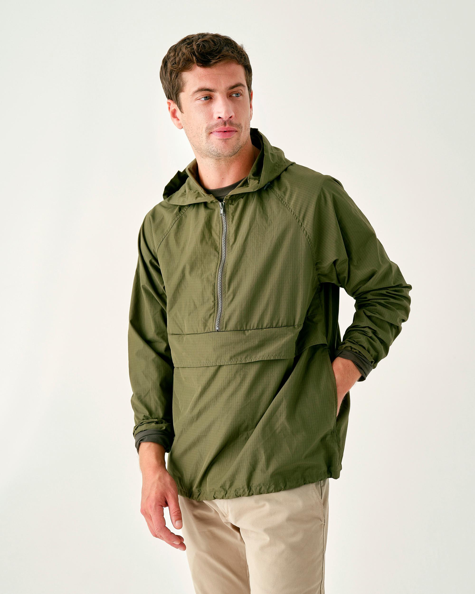 Olive green anorak on sale jacket