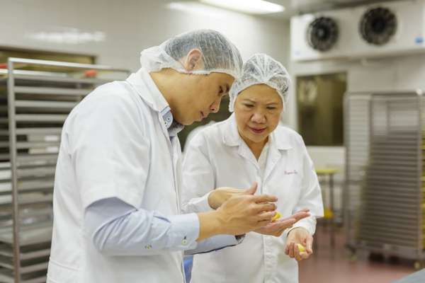 Each pineapple tart is hand-rolled 
