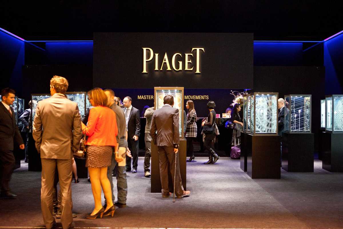 The Piaget stand at the Salon International de la Haute Horlogerie 