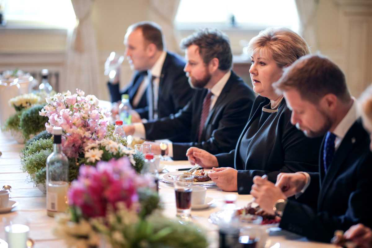 Figgjo plates are good enough for  Norwegian prime minister Erna Solberg 