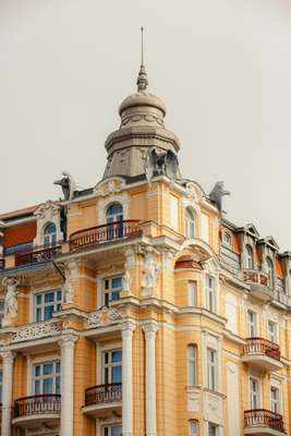 The neo-Renaissance façade of Marienbad’s Hvezda Hotel