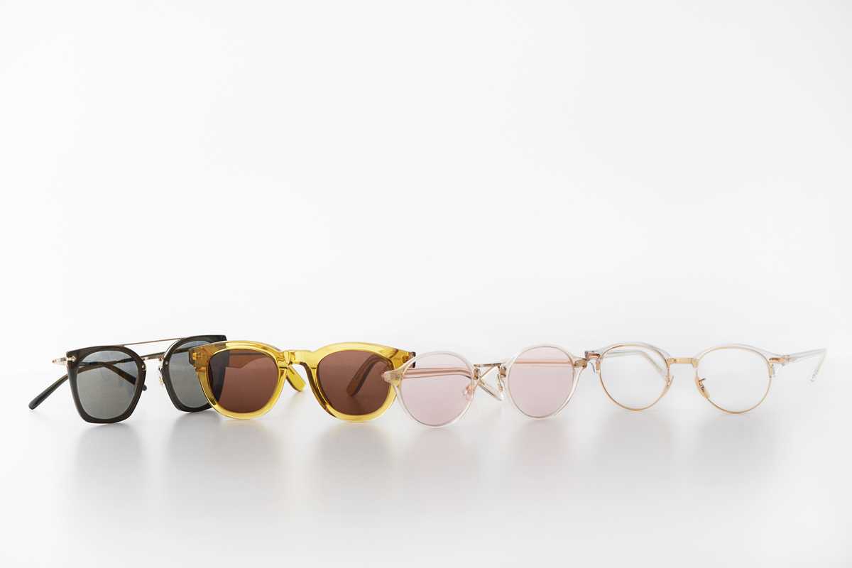 (left to right) Eyewear by Oliver Peoples, A Kind of Guise, Oliver Peoples and Ray-Ban