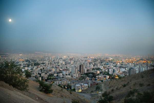 View of northern Tehran from Baam-e-Tehran (the roof of Tehran) in upmarket Velenjak
