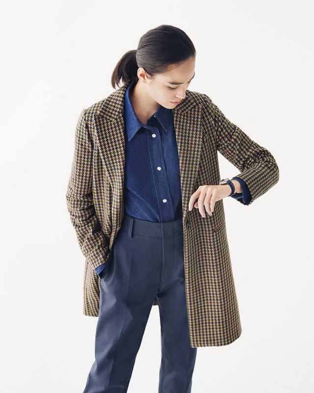 Coat by Circolo 1901, shirt by Arket, trousers by Sofie D’Hoore, watch by Tag Heuer —