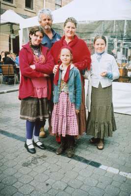 Family at Salamanca market