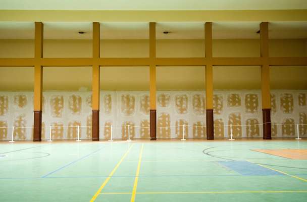 The sports hall built for US soldiers